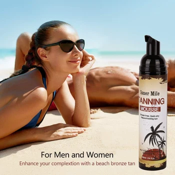 

2019 100ml Summer Beach Coffee Long Lasting Sunless Tanning Self Tan Organic Natural Tan Mousse Long Lasting Fake Tan