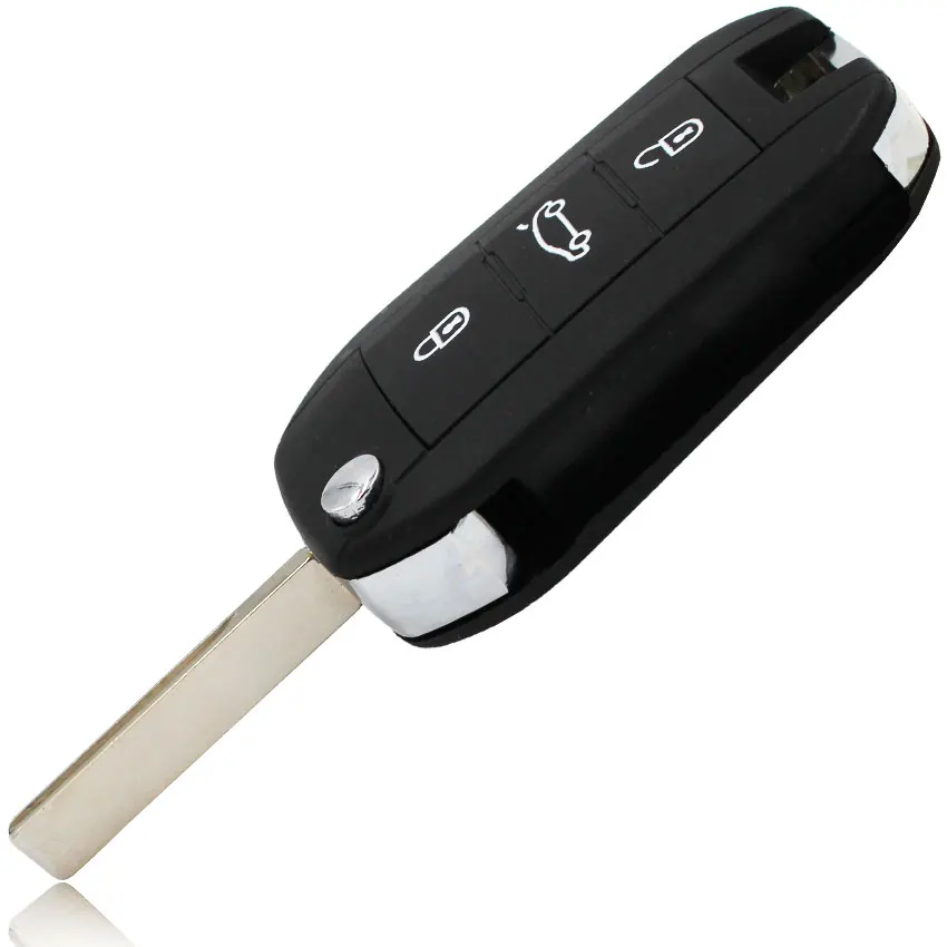 Замена 3 кнопки дистанционного ключа корпус пустой+ Uncut Blade HU83 с Goove для peugeot 308 508