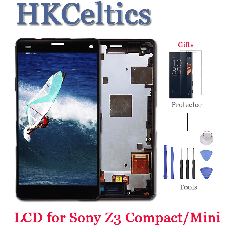 100% протестированный ЖК дисплей для Sony Xperia Z3 Compact 4 6 &quotD5803 D5833 датчик дигитайзера