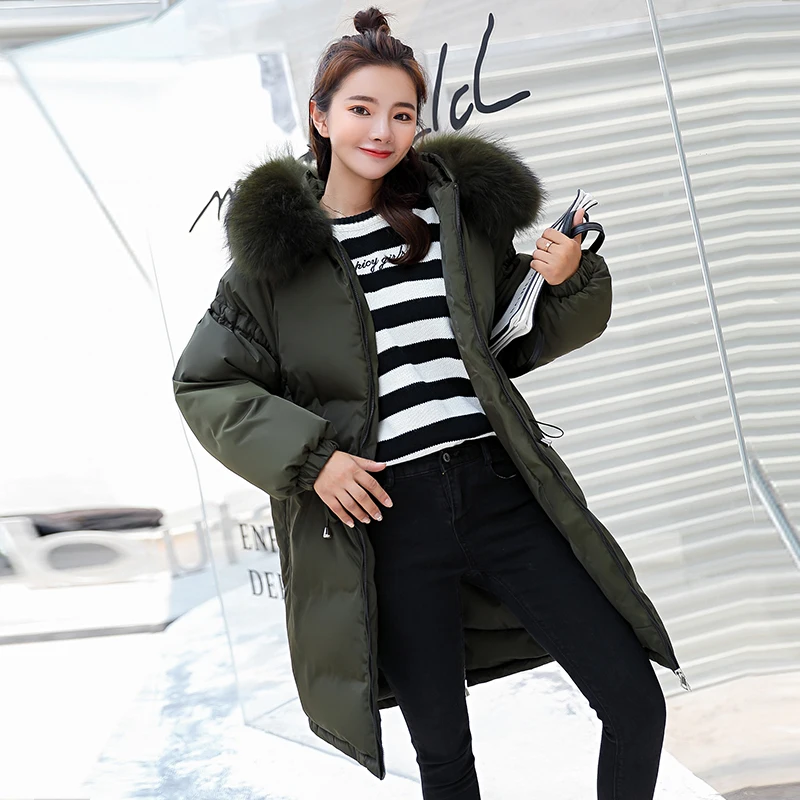 marron 3xl Green Grand 2018 Chaud Mode Femmes Parka Épais Beige Long Dames De Col noir army Plus dark La Rembourrage Fourrure D'hiver Hiver Veste Manteau Taille Red Coton rrg4fWqn