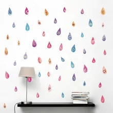 Water Droplets Alphabet Wall Stickers A To Z 26 English Letters Wall Art Decal For Kids Room Classroom PVC DIY Home Decoration