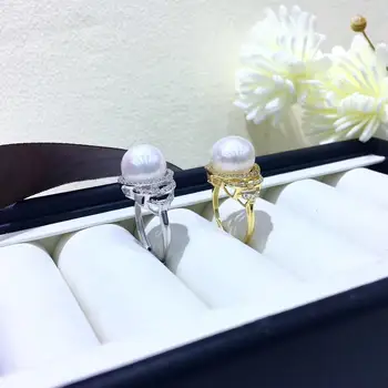 

NEW ARRIVAL 925 Sterling Silver Adjustable Ring Settings Base Findings Mountings Parts for Oyster Pearl Corals Jade Beads Stones