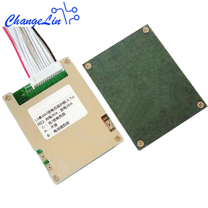 

13S 48V 18650 Li-ion Lipo Lithium Battery Protection Board Polymer Cell Packs BMS Electric Bicycle EV ebike Same Common Port 30A