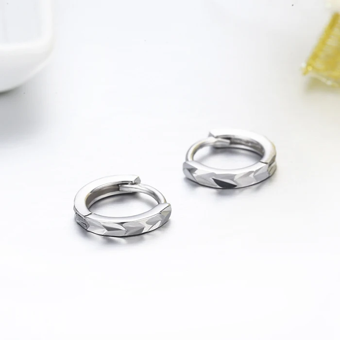 925 Sterling Silver Cut Arrow Mini Loop Huggies Circle Small Hoop Earrings For Women Mens Children Girls Kids Jewelry Aros Artes