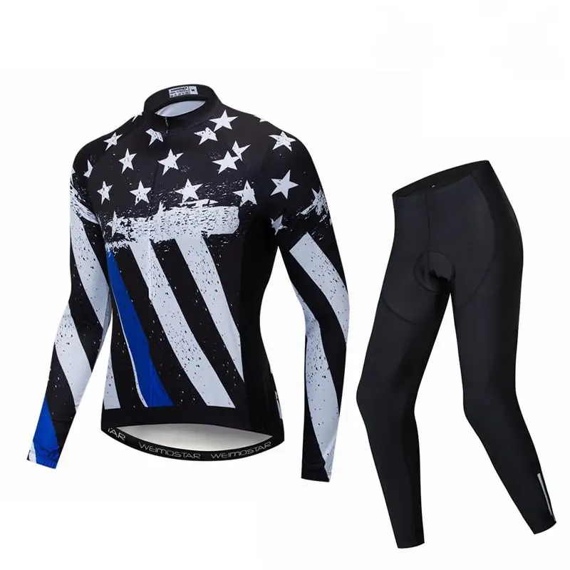 Color 5 Weimostar набор для велоспорта Pro Team США велосипедная одежда с длинным рукавом осенний мужской горный велосипед одежда для шоссейного велосипеда одежда - Цвет: Color 5
