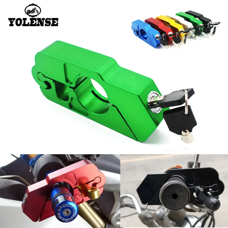 

For KAWASAKI ZX-6R ZX-10R Versys 650 Motorcycle Handlebar Lock Scooter ATV Brake Clutch Security Safety Theft Protection Locks