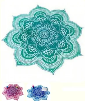 

CAMMITEVER Tapestry Green Blue Purple Round Beach Pool Yoga Mat Home Shower Towel Blanket Table Cloth