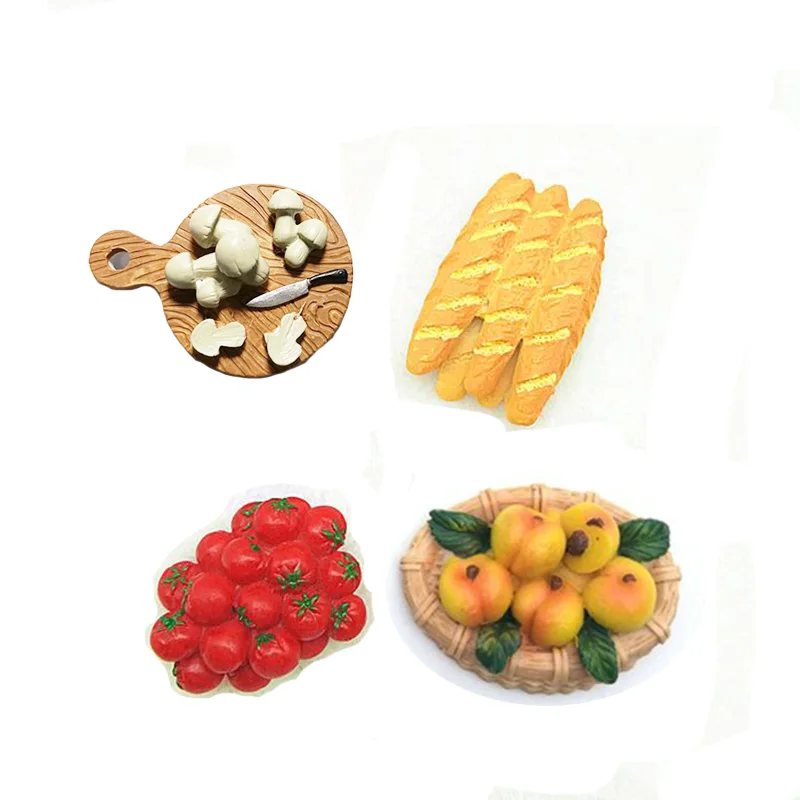 Магнитик на холодильник смолы с магнитные наклейки европейские вкусные милые трехмерные пищевые цветные стикеры на холодильник