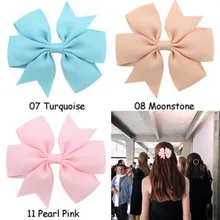 1 шт. 12 цветов модные заколки для волос для женщин элегантные шестиухие чистый цвет ленты рыбий хвост Бант Шпилька для волос аксессуары для укладки#06