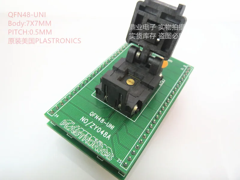 Раскладушка QFN48 ZY048A ZLG X8-PLUS/5000U-PLUS/T9000 IC адаптер сиденья для сжигания испытательный