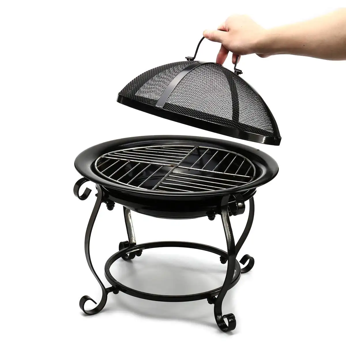 

Iron Outdoor Portable Barbecue Grill Burner Cooker Patio Garden Yard Party Stove Outdoor Camping Picnic BBQ Rack Cookware