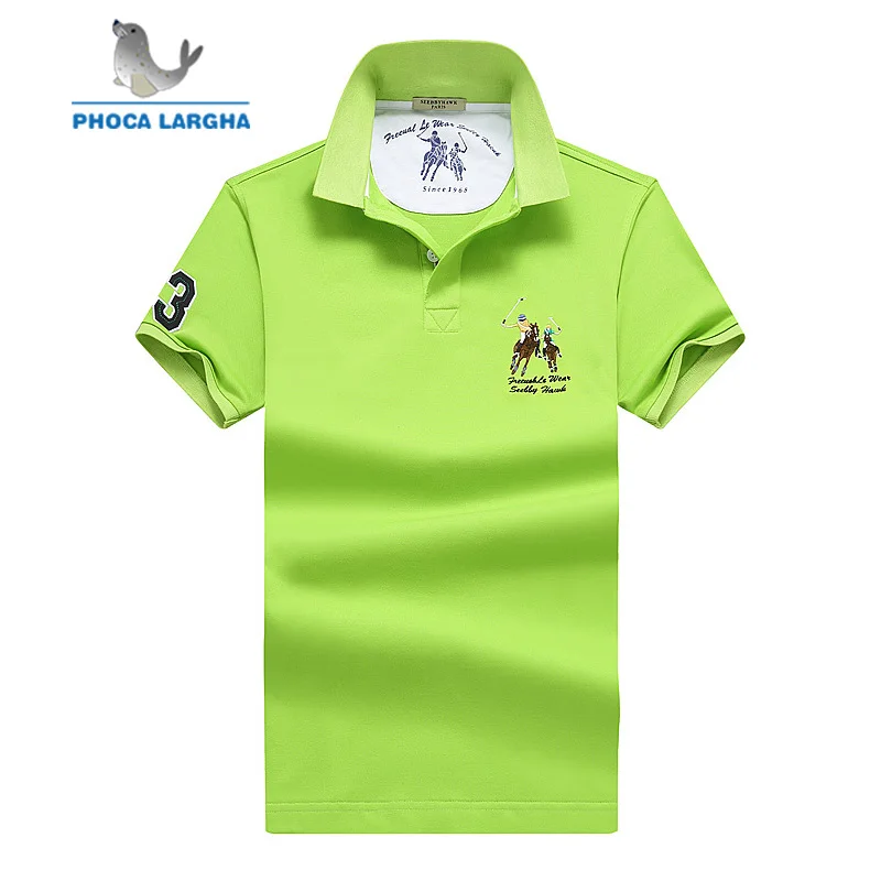 

New Men's POLO Shirts Cotton Short Sleeve Casual Solid Color Embroidery Polos Summer Stand Collar Male Polo Shirt Plus Size 4XL