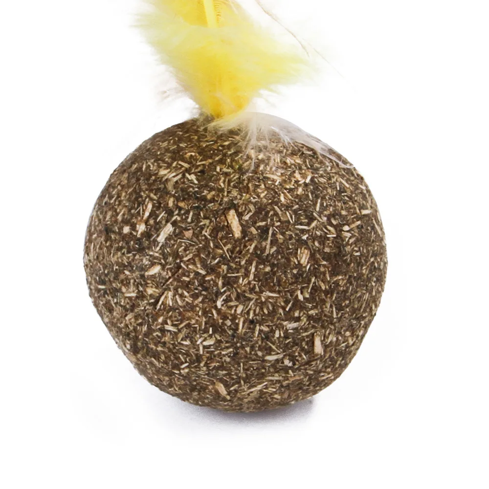 Cat Toy Catnip Ball Chicken Feather Shuttlecock Pet Cat Chewing Healthy Interactive Tease Toy Healthy and Non-toxic Toys Kittens (5)