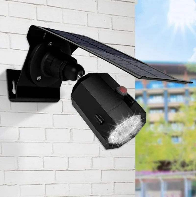 

Solar Lights Outdoor Motion Sensor 10 LED Solar Light Adjustable Lighting Angle 500lm Dim to Bright Outdoor Flood Security Lamp