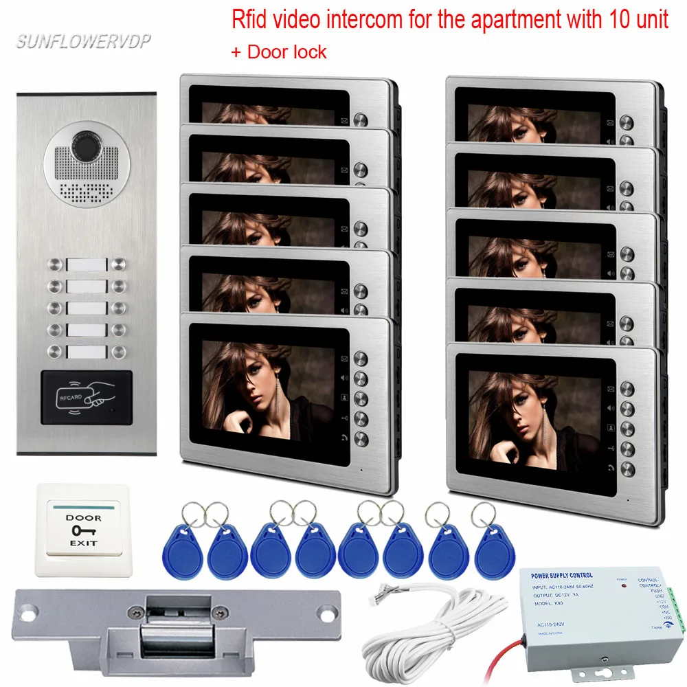 Aliexpress.com : Buy Rfid Wired Video Intercom Doorphone 7