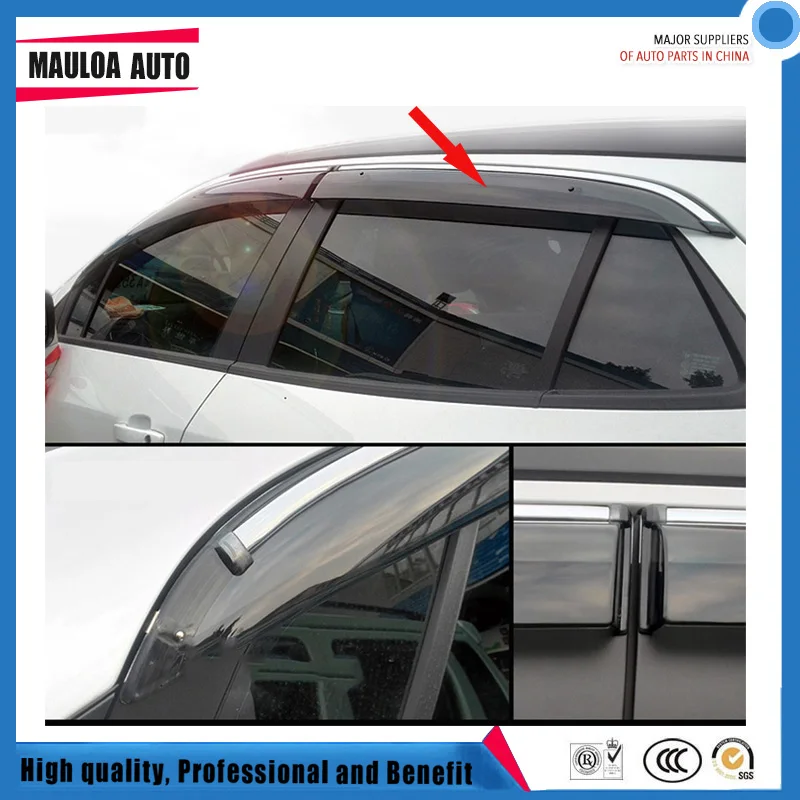 

4 Piece Injection molding trim vent shade rain sun wind deflector window visor for TRAX 2008 2010-2015 2016-2018