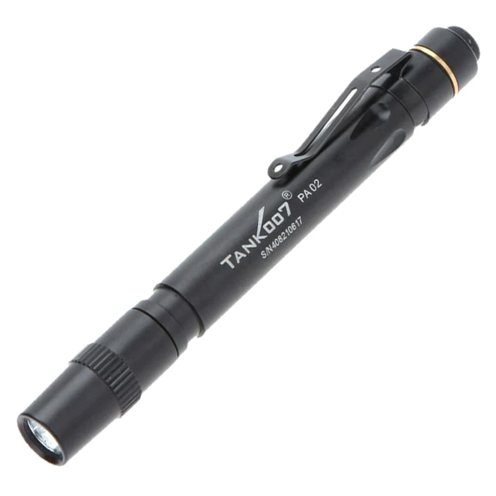 

Tank007 PA02 LED Flashlight Torch Light Lamp Penlight with Pen Clip 1 Mode 90LM