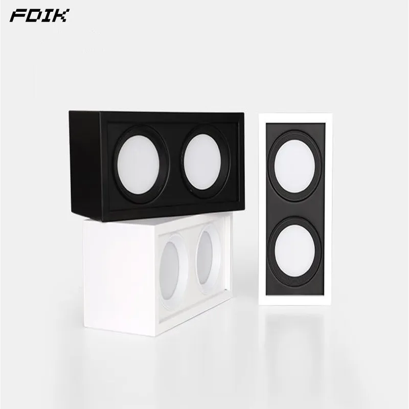 

Square Surface mounted Dimmable LED Downlights 10W20W COB LED Ceiling Spot Lights AC110-240V Warm Cold White Indoor Lighting