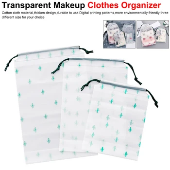 

1pc Drawstring Swimming Bags Transparent Clothes Bag Sports Travel Storage Bags 3 Styles Swimsuit Organizer Transparent Bag