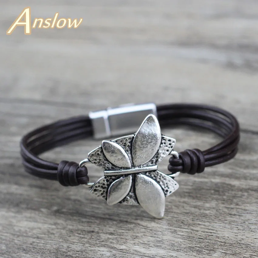Женские и мужские браслеты в стиле ретро Anslow винтажные дизайнерские Dagonfly панк