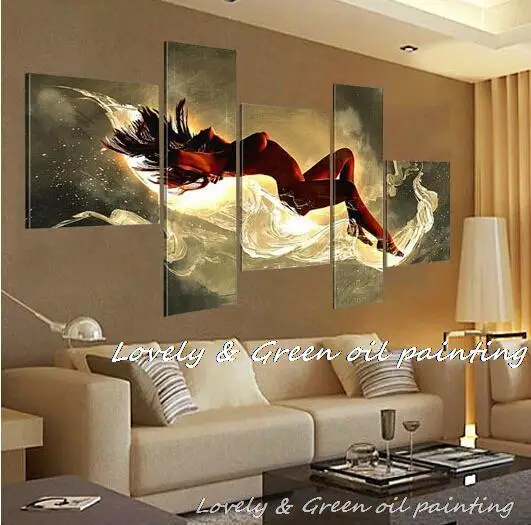 

Sleeping Beauty 5 Multicolored Hand Painted Canvas Modern Decorative Portfolio Abstract Art Dance Beautiful Oil Paintings