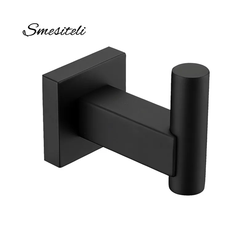 Матовый крючок Smesiteli из нержавеющей стали SUS304 или матовый черный для пальто одиночное полотенце одежды