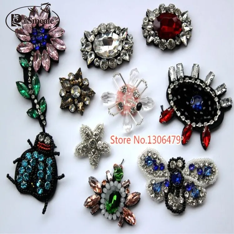 

High Quality Crystal Drill Beaded Flower Insect Star Cloth Paste DIY Hat Shoes and Clothes Accessories RS1491