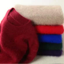 

Women Soft Warm Mink Cashmere Elastic Sweaters and Pullovers Autumn Winter Sweater Half Turtleneck Female Knitted Brand Pullover