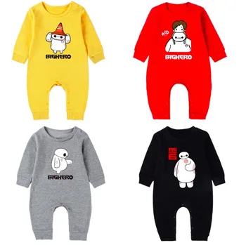 

The Big Hero 6 Spring Autumn 100% Cotton Baymax Baby Boys Girls Babies Infant Rompers Costume Jumpsuits Babe Clothing SA2120