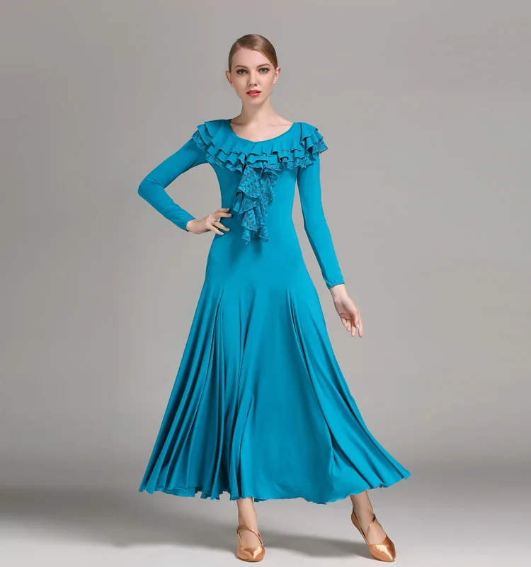 Дамская Современная Танцевальная юбка для взрослых длинное платье маятник национальный стандарт танцевальное платье для взрослых с