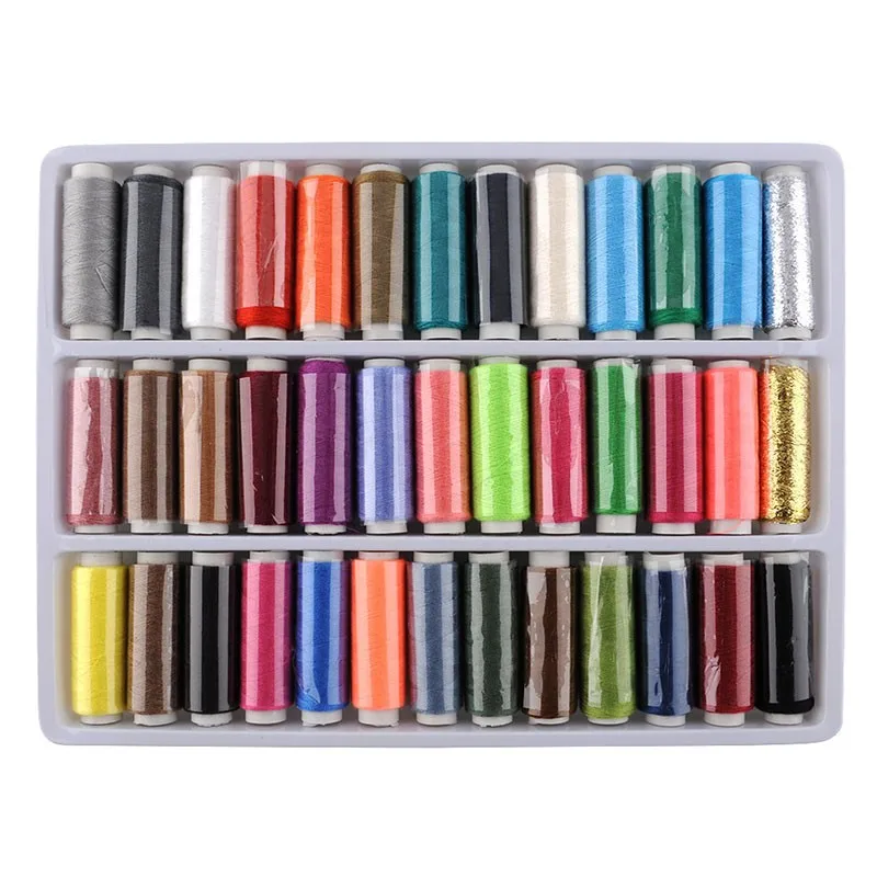 39 шт полиэфирные катушки ниток для шитья 164 ярдов капель различных цветов Вышивка швейная стеганая нить многоцветная