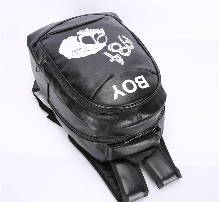 Рюкзак с 3D принтом черепа для мальчиков, Школьные Сумки из искусственной кожи для студентов колледжа, модный рюкзак для ноутбука, рюкзак для мужчин в стиле панк-рок, Printi