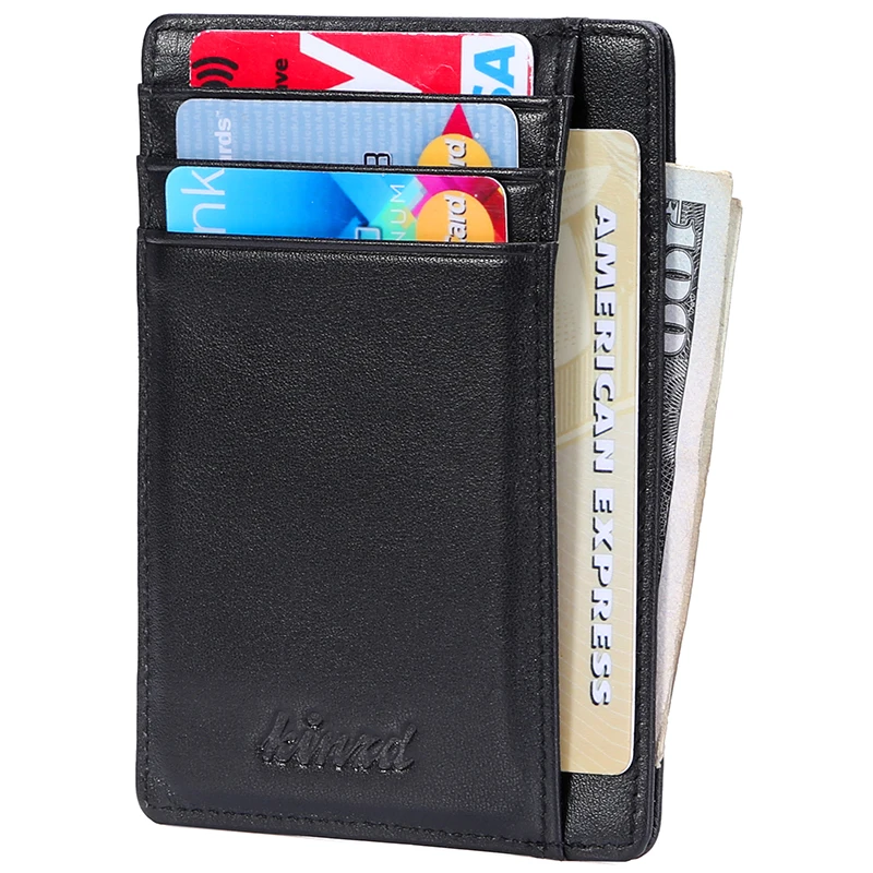 

Slim Wallet RFID Credit Card Holder Front Pocket Wallet Minimalist Secure Thin Credit Card Case Men Mini Coin Pocket