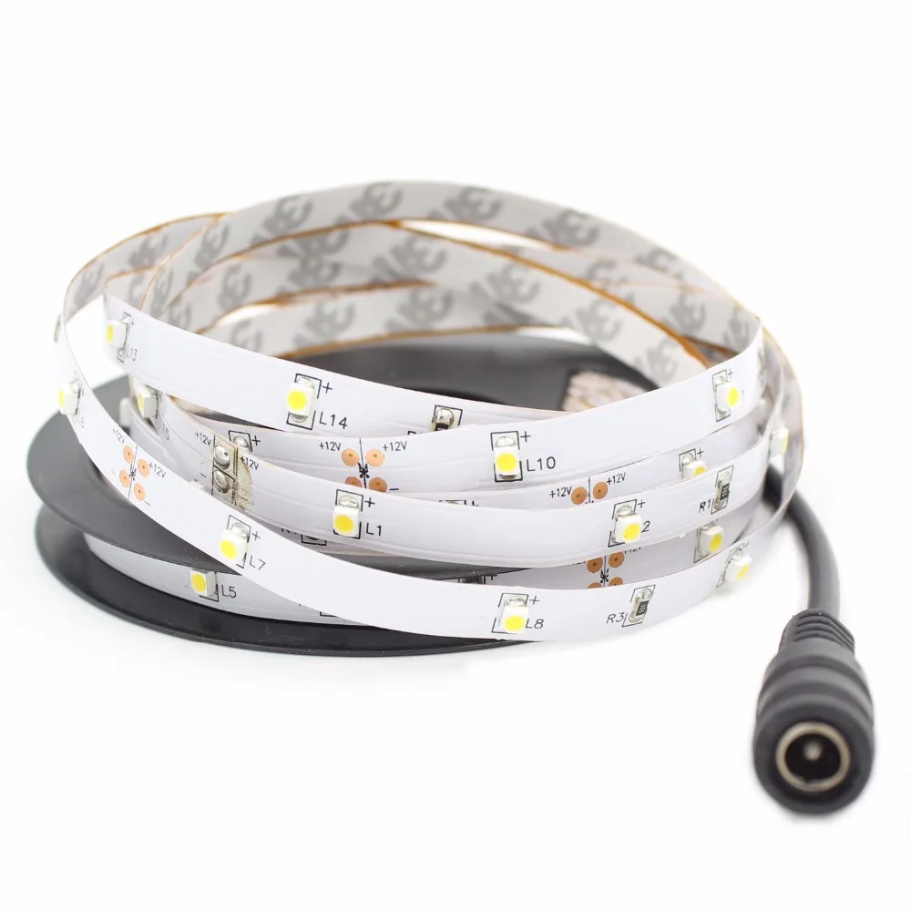 

SMD3528 led strip with DC plug 12V input 150 led White 6000K Warm White 3000K 5m 10m Flexible led tape home secene decoration