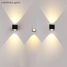 Ворота светильник COB светодиодный 3 Вт 5 Вт 6 Вт наружный светильник светодиодный для спальни/прикроватный светильник черный/серебристый наружный светильник ing настенный