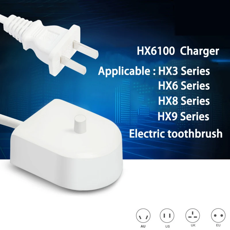 HX6100 зарядное устройство для Philips Sonicare зубная щетка HX6100 зарядное устройство подходит HX6240 HX6250 HX8910 HX9160 США AU Великобритания европейская вилка