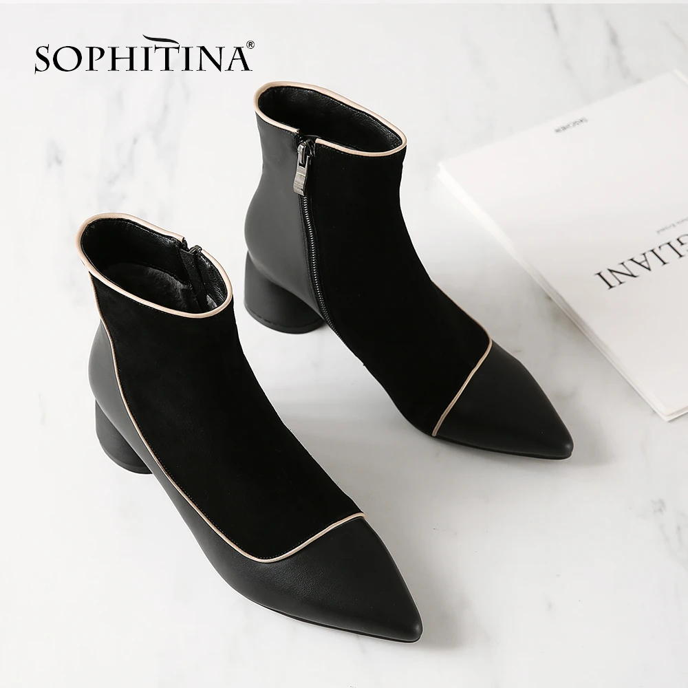 SOPHITINA/женские ботильоны Высококачественная пикантная удобная обувь из