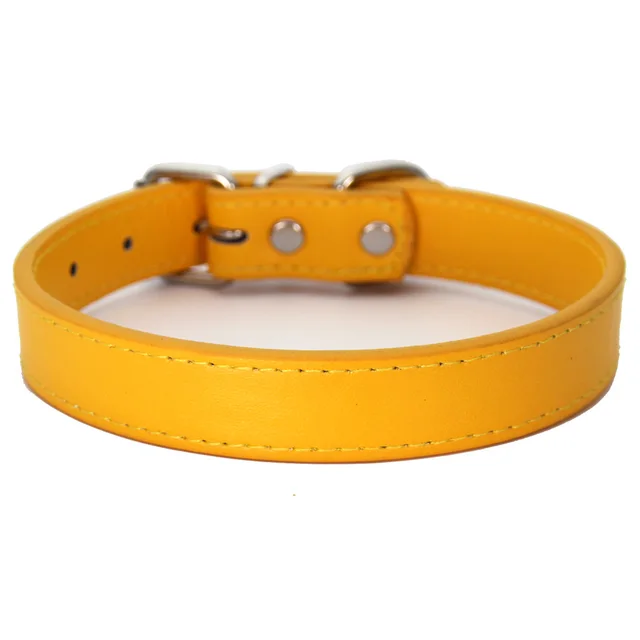 16 colors Pet Dog Collar Pu Leather Material Suit for Puppy Small Large