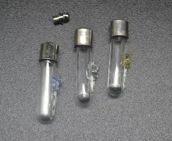 

50pcs 37*10*6mm Tube Rose flower Screw Cap Vampire perfume Jewelry Vial necklace name on rice glass vials container pendant gift
