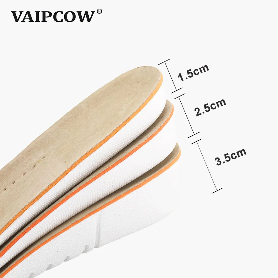 VAIPCOW стелька для увеличения роста кожа стельки свиной кожи обувной колодки Вставки уход для ног стелька обувные аксессуары для обуви