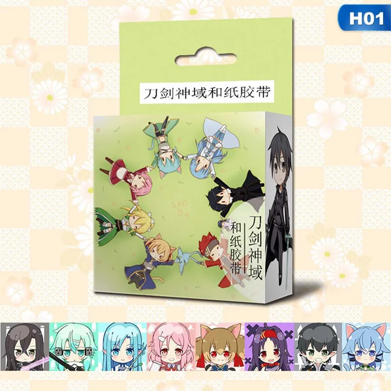 1,5 см* 5 м японский аниме мультфильм клейкая лента DIY Скрапбукинг наклейка этикетка маскирующая лента школьные офисные принадлежности - Цвет: 01