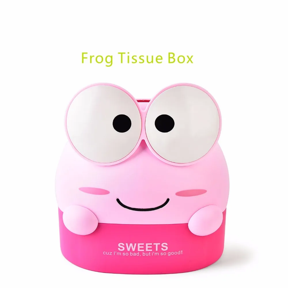 Lovely Frog Tissue Boxes Cute Napkin Cases Storage Box Desk