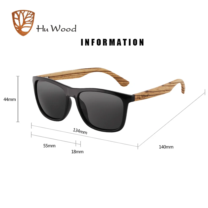 Hu деревянные квадратные солнцезащитные очки мужские фирменный дизайн UV400 Солнцезащитные очки для мужчин ретро очки для вождения поляризационные GR8034