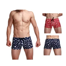 Новые Купальники пятиконечная звезда с принтом боксеры бандаж на шнуровке бандажные боксеры Слип гей мужское нижнее белье эротическое Фетиш белье