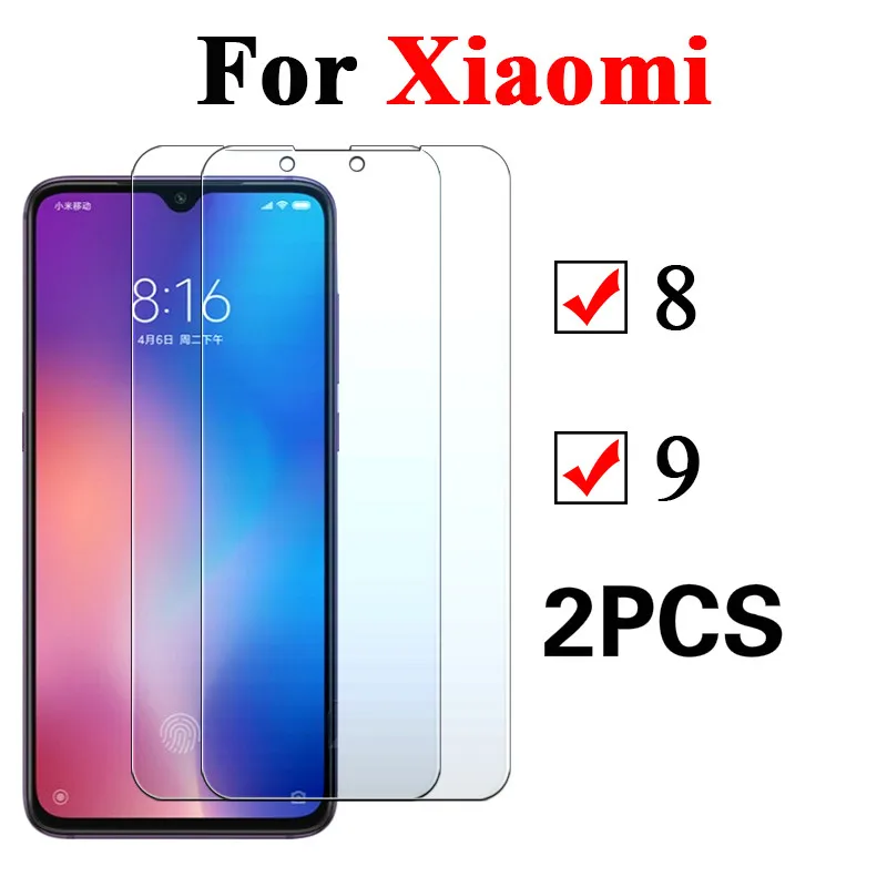 

2Pcs/lot Tempered Glass For Xiaomi Mi 9 Mi9T Pro Glass Screen Protector For Xiaomi Pocophone F1 Mi8 5X A1 6X A2 Protective film