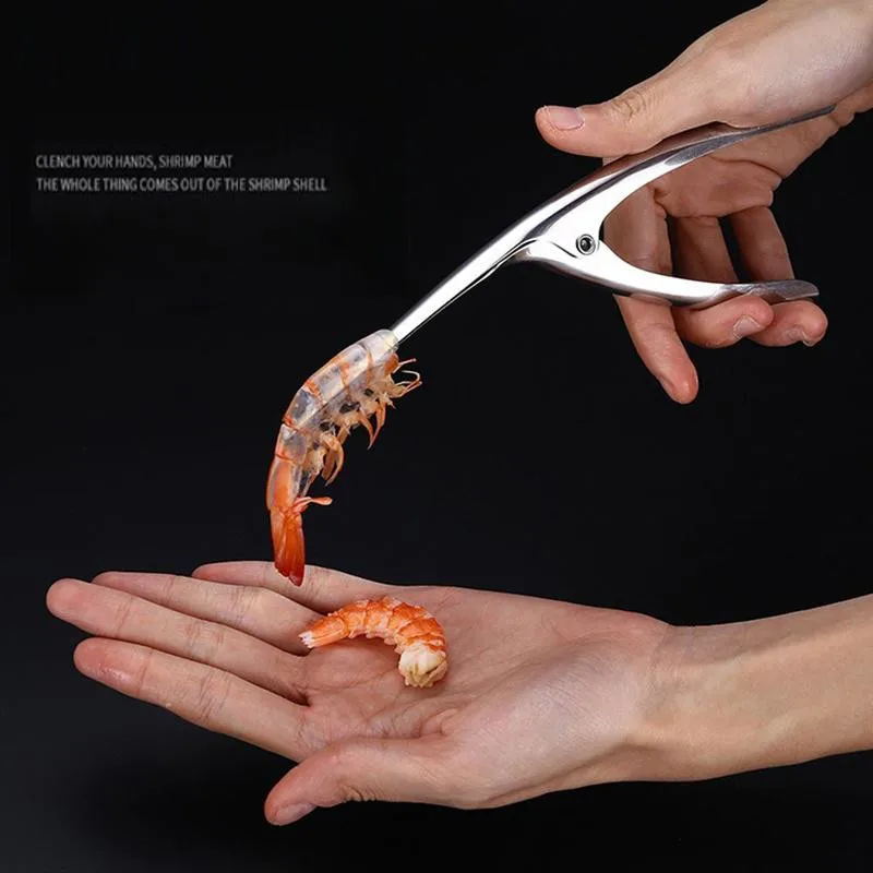 

Brand new shrimp peeler Kitchen seafood gadgets Shelling practical stainless steel Open shrimp machine Peeling pliers Artifact