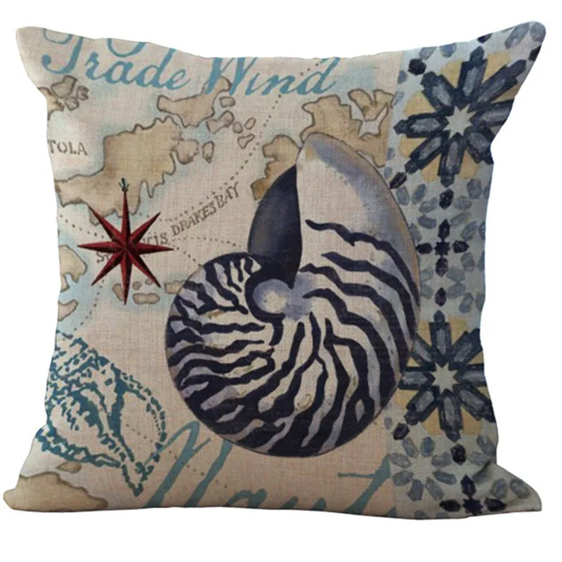 الحيوانات خمر البحر نمط مزيج القطن غطاء وسادة المنزل كنبة مكتب مربع كيس وسادة الزخرفية غطاء الوسادة s سادات