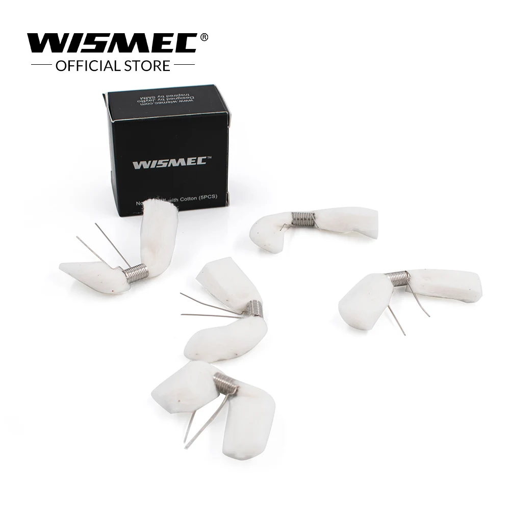 

[OFFICAL STORE]Original Wismec Theorem RTA Atomizer Notch Coil with cotton for Theorem RTA Tank 5pcs/lot
