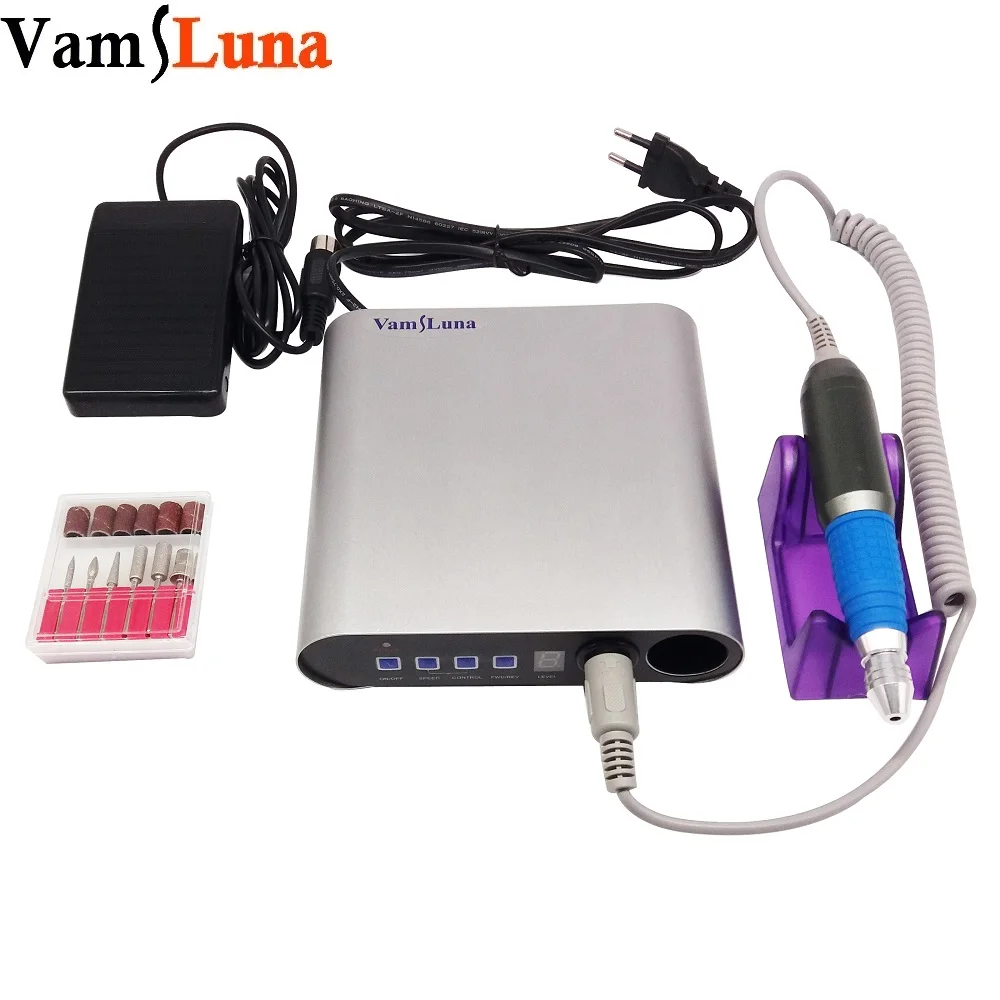  Electric Nail Drill Milling Machine Apparatus For Manicure Pedicure Tools 20000RPM Small Size Porta