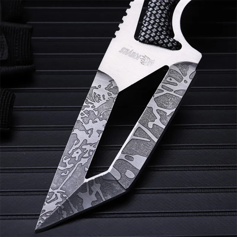 Outdoor self-defense wild small straight knife knife sharp knife wilderness survival than zero 10 folding fruit knife tools